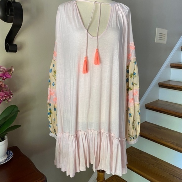 NWOT Free People Pink Mix It Up Tunic Dress small - Picture 7 of 8